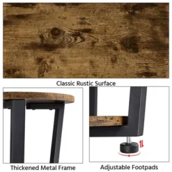 Yaheetech Industrial Side Table, Round Sofa Table With Storage Rack -Chic Furniture Store GUEST 0010db6b 2d66 43bc 86e3 4e0134e175c2