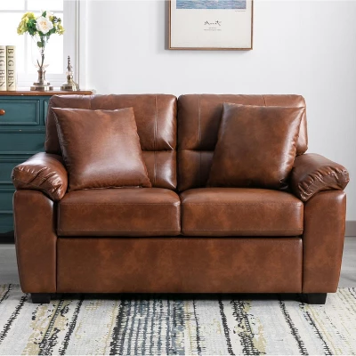 Morden Faux Leather Upholsteredwith Pillows -Morden Fort 8 Morden Faux Leather Upholsteredwith Pillows -Morden Fort - Image 8