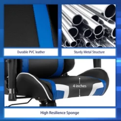 Costway X-Shaped Gaming Desk & Racing Style Massage Chair Set Home Office Black+White/Blue/Grey/Red 21 Costway X-Shaped Gaming Desk & Racing Style Massage Chair Set Home Office Black+White/Blue/Grey/Red -Chic Furniture Store GUEST 0186d6c8 7302 4cbc baf6 395b1b406ae1