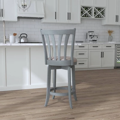 25.75" Savana Swivel Counter Height Barstool Blue (Wirebrush)/Cream - Hillsdale Furniture 1 25.75" Savana Swivel Counter Height Barstool Blue (Wirebrush)/Cream - Hillsdale Furniture