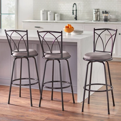 Set Of 3 Delta Adjustable Height Stool Black/Gray - Buylateral 1 Set Of 3 Delta Adjustable Height Stool Black/Gray - Buylateral