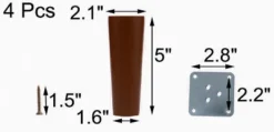 Unique Bargains Round Solid Wood Sofa Bed Couch Chair Bed Desk Closet Cabinet Replacement Feet Set Of 4 Walnut Color 2.1"x1.6"x5" 5 Unique Bargains Round Solid Wood Sofa Bed Couch Chair Bed Desk Closet Cabinet Replacement Feet Set Of 4 Walnut Color 2.1"x1.6"x5" -Chic Furniture Store GUEST 033cf85c 5dd7 4fa8 95bc 7437ad29ffdb