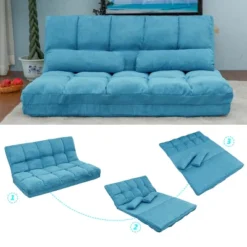 Whisen Double Chaise Lounge Sofa Floor Couch And Sofa With Two Pillows -Chic Furniture Store GUEST 03cbd5bb 6cb5 4d44 8b35 46b70ba398ed