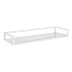 24" X 8" X 3" Blex Metal And Glass Wall Shelf - Kate & Laurel All Things Decor -Chic Furniture Store GUEST 0401fff5 db74 4e3d 89d6 0d80eb89d7e0