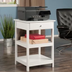 Delta Printer Stand - White - Winsome -Chic Furniture Store GUEST 05363c4e 2175 4fa9 8974 a9b34fc54f1b
