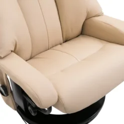 HOMCOM Recliner With Ottoman Footrest, Recliner Chair With Vibration Massage, Faux Leather And Swivel Wood Base For Living Room And Bedroom 11 HOMCOM Recliner With Ottoman Footrest, Recliner Chair With Vibration Massage, Faux Leather And Swivel Wood Base For Living Room And Bedroom -Chic Furniture Store GUEST 06d79a96 887a 4477 b388 7a11076da719