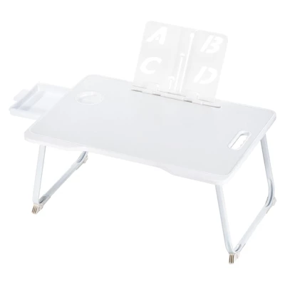 Unique Bargains Laptop Bed Desk Tray Portable Desk With Storage Drawer Reading Holder Water Slot Foldable Table 8 Unique Bargains Laptop Bed Desk Tray Portable Desk With Storage Drawer Reading Holder Water Slot Foldable Table - Image 8