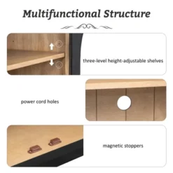 KTMBDW Sideboard Buffet Cabinet With Storage, 60" Large Kitchen Storage Cabinet With 4 Doors, Wood Coffee Bar Buffet Table For Kitchen -Chic Furniture Store GUEST 070eb0ae d5b2 4c8a a8ae db2b11e6898c