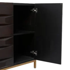 Contemporary Bold Facet Carved Wood Side Cabinet Brown - Olivia & May 20 Contemporary Bold Facet Carved Wood Side Cabinet Brown - Olivia & May -Chic Furniture Store GUEST 072b26ba 0a05 4a3c b70b 3fb84e0e3ec2