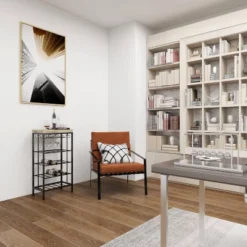 Industrial Metal Rectangle Wine Rack Black - Olivia & May -Chic Furniture Store GUEST 0849fca6 6cdf 481f ae39 071e00efd91e