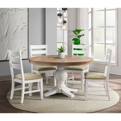 Barrett Round Standard Height Dining Table Natural/White - Picket House Furnishings 3 Barrett Round Standard Height Dining Table Natural/White - Picket House Furnishings - Image 3