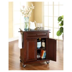 Solid Black Granite Top Portable Kitchen Cart/Island - Crosley -Chic Furniture Store GUEST 0a606d58 9fa6 4b07 9531 ee97c695d385