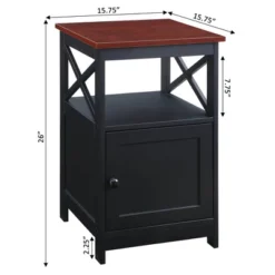 Oxford End Table With Storage Cabinet And Shelf - Breighton Home -Chic Furniture Store GUEST 1072e0c2 64e5 438b 99b0 a53b51c9f469