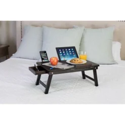 Sofia + Sam Multi-tasking Laptop Bed Tray - Left Handed - Walnut -Chic Furniture Store GUEST 11584f82 a480 4e1f 8631 3965298bad03