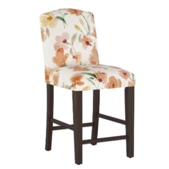 Alex Camel Back Counter Height Barstool With Botanical Print - Skyline Furniture -Chic Furniture Store GUEST 11993e18 40e0 483f 8b1c 050e68c61ac5