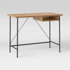 Wood And Metal Writing Desk With Storage - Room Essentials™ -Chic Furniture Store GUEST 11fddfe3 6162 4a58 8bb3 5903c2a3ce2d