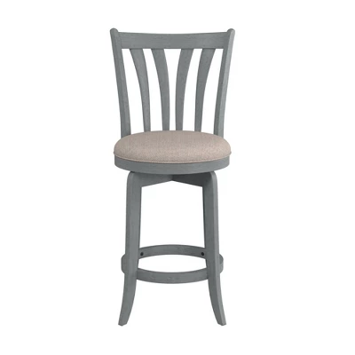25.75" Savana Swivel Counter Height Barstool Blue (Wirebrush)/Cream - Hillsdale Furniture 3 25.75" Savana Swivel Counter Height Barstool Blue (Wirebrush)/Cream - Hillsdale Furniture - Image 3
