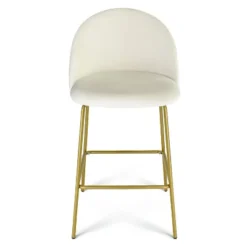 25" Nano Full Back Upholstered Counter Stool (Set Of 2) Gold Legs-Maison Boucle -Chic Furniture Store GUEST 13bd57f9 672b 47f8 b6fa 5e246a30f01d