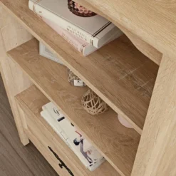 51.41" 2 Open Shelves Adaline Café Vertical Bookcase With Storage Orchard Oak - Sauder -Chic Furniture Store GUEST 163f6359 0078 4636 9731 c5e0e97e3625