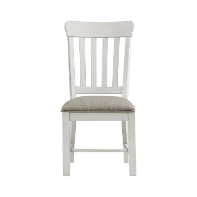 Set Of 2 Drake Slat Back Cushion Seat Side Chairs Rustic White/French Oak - Intercon 1 Set Of 2 Drake Slat Back Cushion Seat Side Chairs Rustic White/French Oak - Intercon