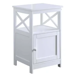 Oxford End Table With Storage Cabinet And Shelf - Breighton Home -Chic Furniture Store GUEST 18107299 ec1f 4b61 b726 aaabdbe11f59
