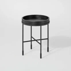 Wood & Metal Accent Side Table - Black - Hearth & Hand™ With Magnolia -Chic Furniture Store GUEST 18f60d1f c6ab 4b71 9c37 45510af8c6ce