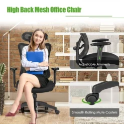 Costway Ergonomic High Back Mesh Office Chair W/ Adjustable Lumbar Support 12 Costway Ergonomic High Back Mesh Office Chair W/ Adjustable Lumbar Support -Chic Furniture Store GUEST 1a2a3eca 4913 4542 8f1d c1fde8da39a3