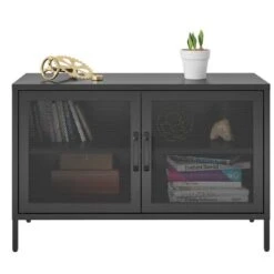 RealRooms Shadwick 2 Door Storage Cabinet-Mesh Metal Locker -Chic Furniture Store GUEST 1ae10404 77e1 422c b485 0dc6cfc51931