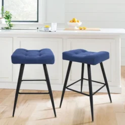 25" Kobe Backless Upholstered Saddle Counter Stool (Set Of 2)- The Pop Maison 22 25" Kobe Backless Upholstered Saddle Counter Stool (Set Of 2)- The Pop Maison -Chic Furniture Store GUEST 1b290547 8460 468b bdea 3ef0a041dca7