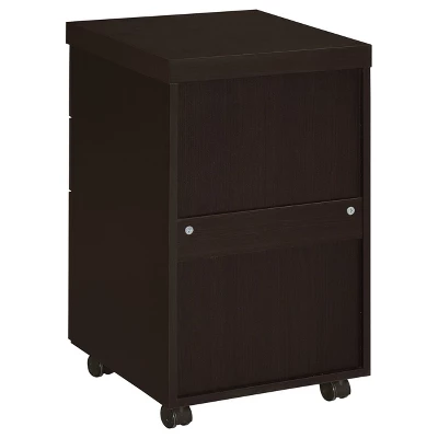 Skeena 3 Drawer Mobile Storage Cabinet Cappuccino - Coaster 5 Skeena 3 Drawer Mobile Storage Cabinet Cappuccino - Coaster - Image 5