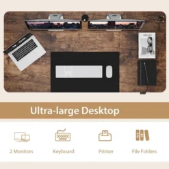 Tangkula 55" Electric Standing Desk Height Adjustable Home Office Table W/ Hook -Chic Furniture Store GUEST 1e665430 d0a5 4b6f 9aac 0d0e3f6d24c1