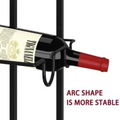 Itopfox 24 Bottle Wall Mounted Wine Rack, Adjustable Height For Wine, Liquor, Champagne, Matte Black Metal Rack For Kitchen, Bar, Wine Cellar -Chic Furniture Store GUEST 1f08f21b 558a 466d 9c3f c14591949571