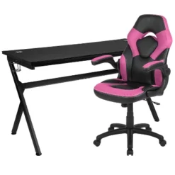 Flash Furniture Gaming Desk And Racing Chair Set With Cup Holder, Headphone Hook And Removable Mouse Pad Top - 2 Wire Management Holes 26 Flash Furniture Gaming Desk And Racing Chair Set With Cup Holder, Headphone Hook And Removable Mouse Pad Top - 2 Wire Management Holes -Chic Furniture Store GUEST 21061721 8ea3 4916 9136 566bd85fb96d