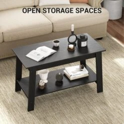 2-Tier Industrial Coffee Table With Storage Shelf For Small Apartment Living Room -Chic Furniture Store GUEST 228152c4 5be2 451b 859b cc671423e7e9