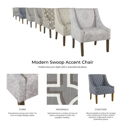 Modern Swoop Accent Armchair - HomePop 10 Modern Swoop Accent Armchair - HomePop - Image 10