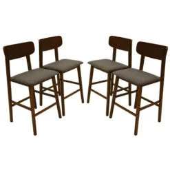 Zenvida Mid Century Counter Height Dining Table Set, Square Solid Wood Table And Chairs -Chic Furniture Store GUEST 2349b3c8 4fe2 46cd 920d fb111256c4d7