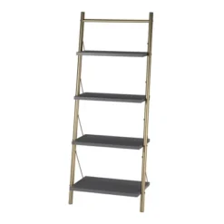 64.13" Nova 4 Shelf Ladder Bookcase Gray - CosmoLiving By Cosmopolitan -Chic Furniture Store GUEST 24292743 b1bf 4bc9 b9ad 5247bcc7e3aa