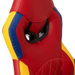 BlackArc High Back Gaming Chair With Red And Yellow Faux Leather Upholstery, Adjustable Swivel Seat And Padded Flip-Up Arms -Chic Furniture Store GUEST 243f1116 b90e 459b a887 3661ee70cfea