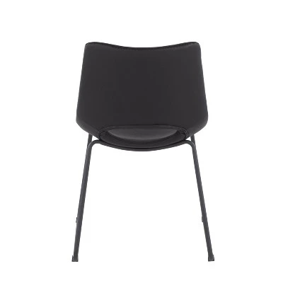 Set Of 2 Robbi Steel/Faux Leather Dining Chairs - LumiSource 4 Set Of 2 Robbi Steel/Faux Leather Dining Chairs - LumiSource - Image 4