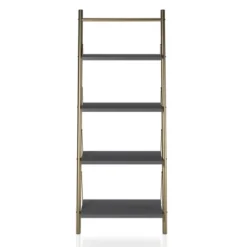 64.13" Nova 4 Shelf Ladder Bookcase Gray - CosmoLiving By Cosmopolitan -Chic Furniture Store GUEST 24a0a42f 22cf 4ea7 bffc 0c4b7577cd59