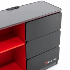 Carbon-Tek Gaming Storage Unit With LED Gray/Red - X Rocker -Chic Furniture Store GUEST 299e9555 d971 49cd bfd3 f20ca26343e9