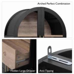 Bella Depot 71" Arched Kitchen Pantry Cabinet With Door Shelves Adjustable Shelves -Chic Furniture Store GUEST 2b14b162 6731 4694 8042 04f9d3d3a04b