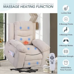 Electric Lift Recliner With Adjustable Massage, Heating Function, Infinity Positions And Side Pockets - ModernLuxe -Chic Furniture Store GUEST 2c5aa274 f8a4 452a a572 5763c63d3f71