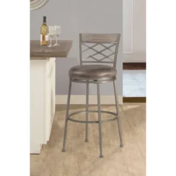 30" Hutchinson Swivel Barstool Pewter/Aged Ivory - Hillsdale Furniture -Chic Furniture Store GUEST 2cb05f40 6f3e 453f b245 bc37c8b1f4fb