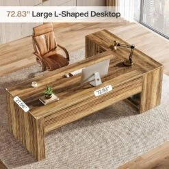 Tribesigns 72.8" L-Shaped Desk, Large Executive Desk With 47.24" Cabinet For Home Office 15 Tribesigns 72.8" L-Shaped Desk, Large Executive Desk With 47.24" Cabinet For Home Office -Chic Furniture Store GUEST 2d10a7e0 1485 41fe 8538 087594819e2b