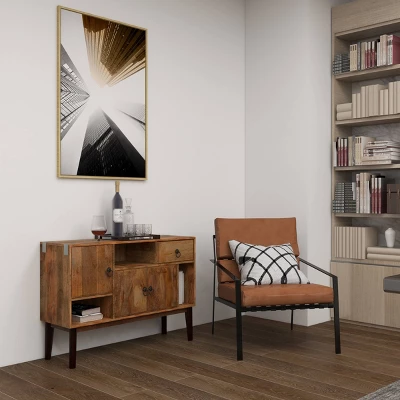 Modern Mango Wood Buffet Brown - Olivia & May 15 Modern Mango Wood Buffet Brown - Olivia & May - Image 15