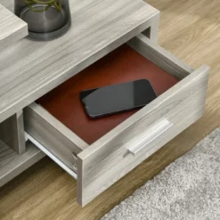 HOMCOM Modern TV Stand For TVs Up To 45", TV Cabinet With Storage Shelf And Drawer, Entertainment Center For Living Room Bedroom, Gray -Chic Furniture Store GUEST 2dd7cf4e 3be0 41d2 a082 c7b1f9970fce