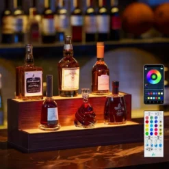 LED Lighted Liquor Bottle Display Shelf, DIY Illuminated Bottle Shelf With App & Remote Control -Chic Furniture Store GUEST 2ec5edc4 59a2 4c32 ad5c 3c0ecedc319b