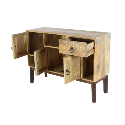 Modern Mango Wood Buffet Brown - Olivia & May 6 Modern Mango Wood Buffet Brown - Olivia & May - Image 6