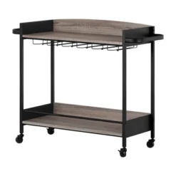 City Life Bar Cart With Wine Glass Rack - South Shore -Chic Furniture Store GUEST 36af928b c312 4120 935e ac70591b4ce3